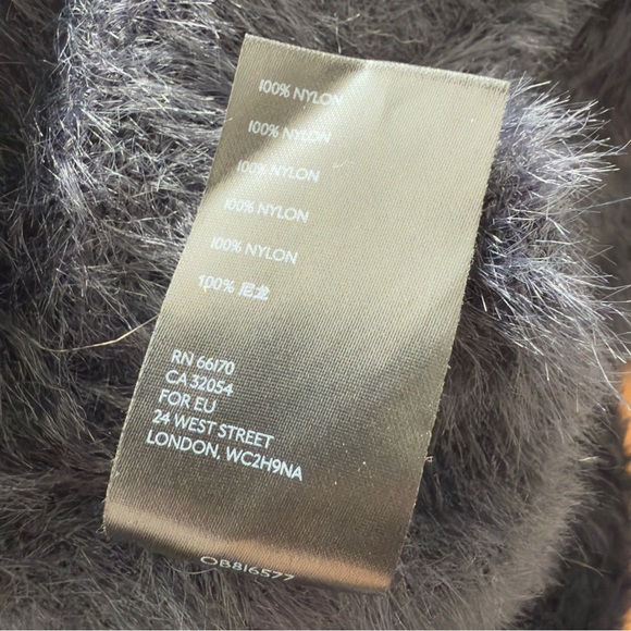 Free People Faux Fur Medium Open Front Black  Cardigan Front Pockets Cozy Fuzzy - Picture 7 of 7